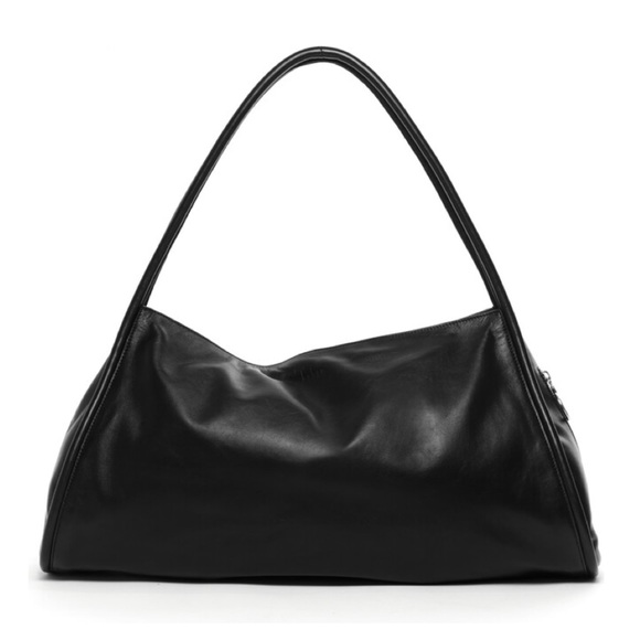 BEHNO 'Kamala' Handcrafted Large Leather Nappa Hobo Bag in Black - Picture 2 of 15